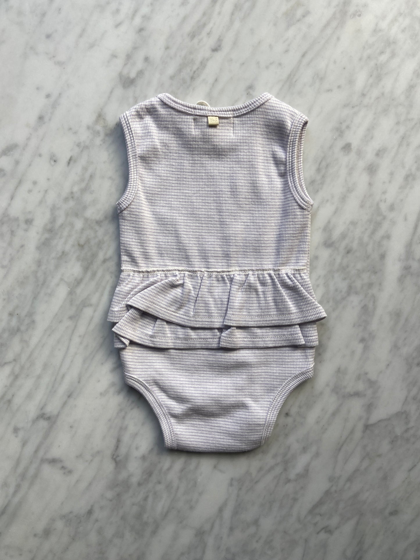 Wilson & Frenchy Rib Ruffle Bodysuit (3-6M)