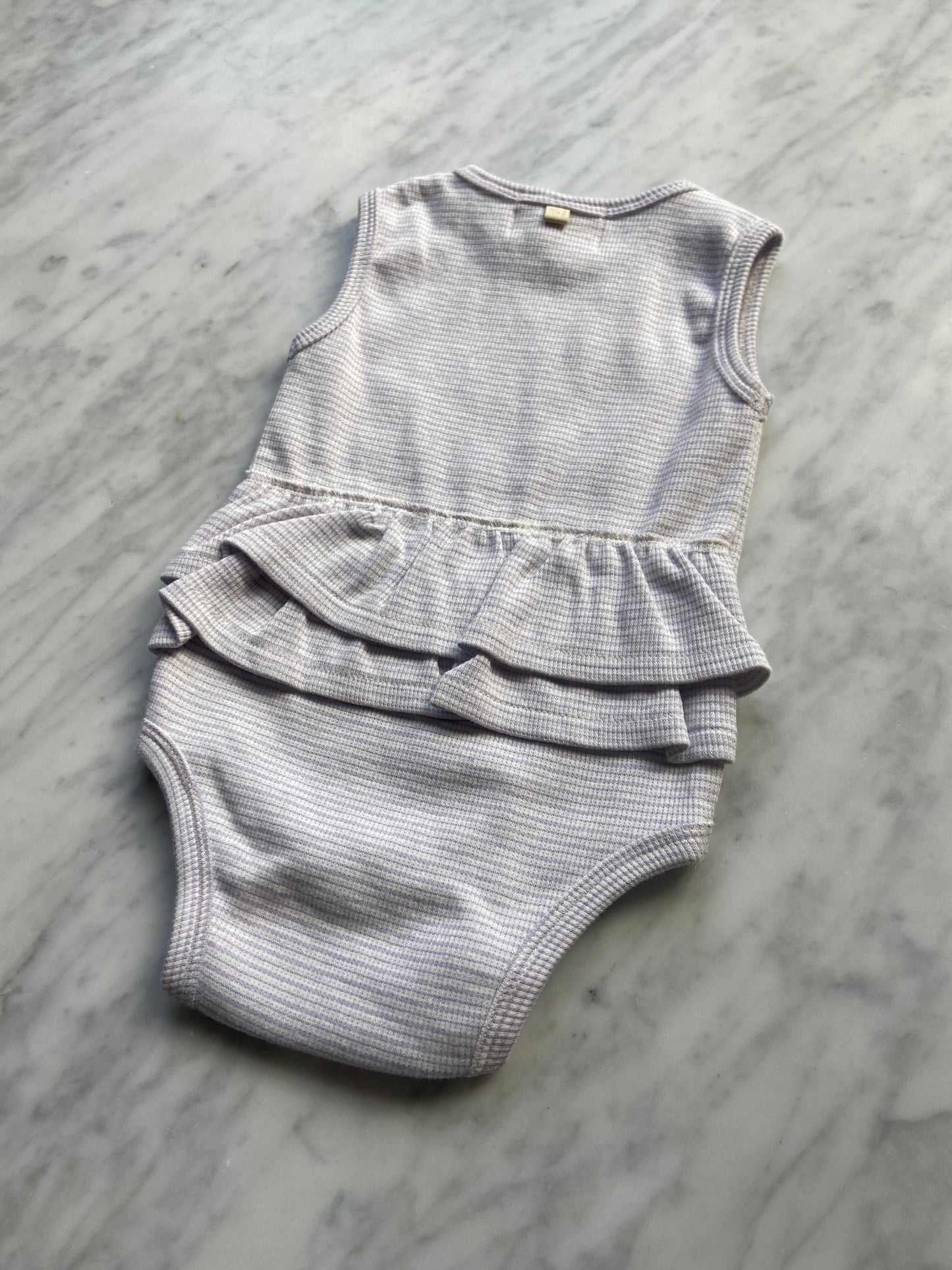 Wilson & Frenchy Rib Ruffle Bodysuit (3-6M)