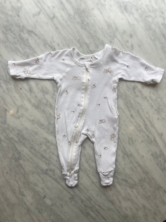Purebaby Zip Romper (NB)