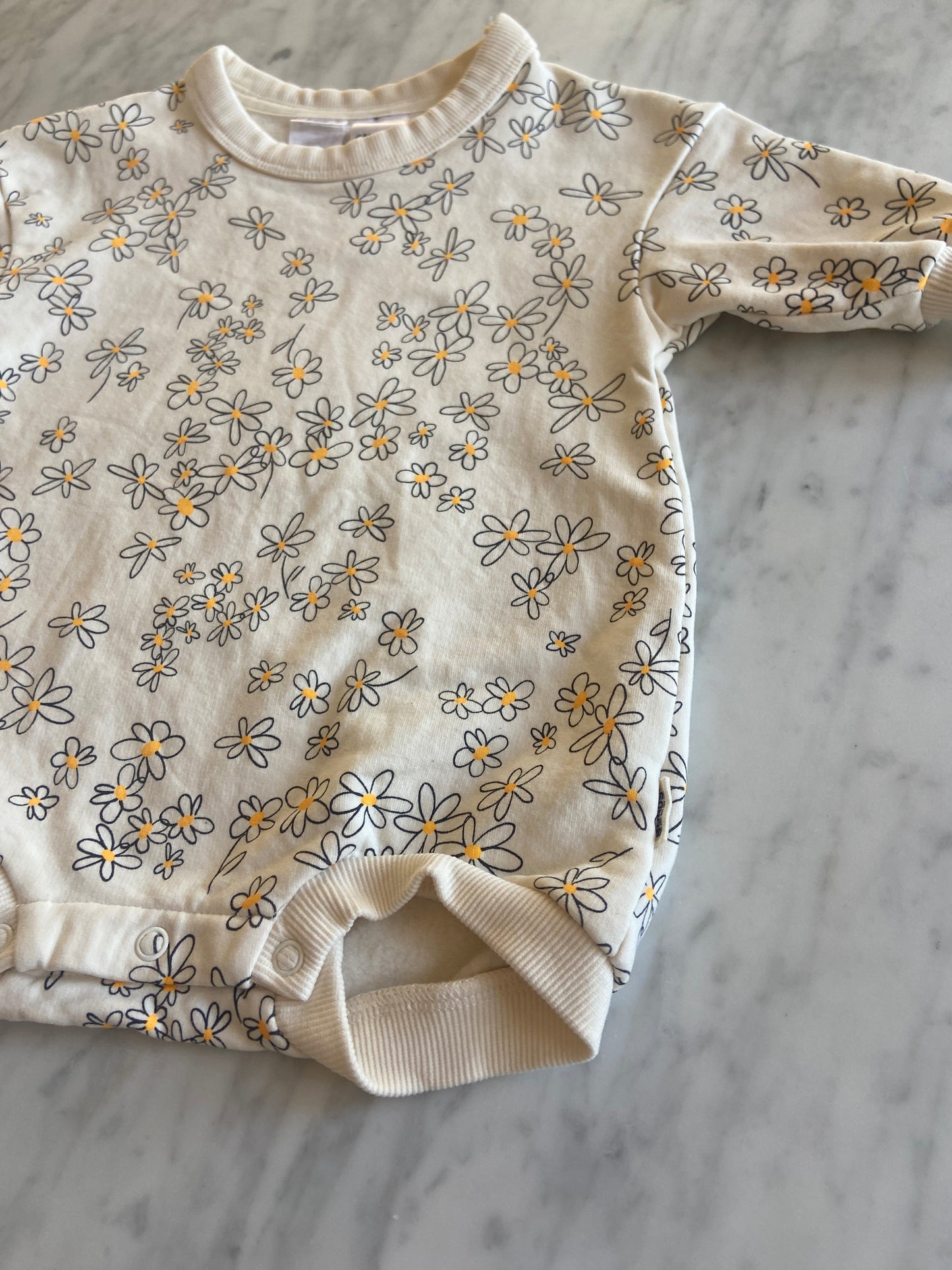 Bonds Oversize Long Sleeve Fleece Romper (0-3M)