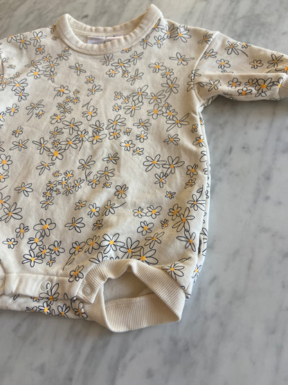Bonds Oversize Long Sleeve Fleece Romper (0-3M)