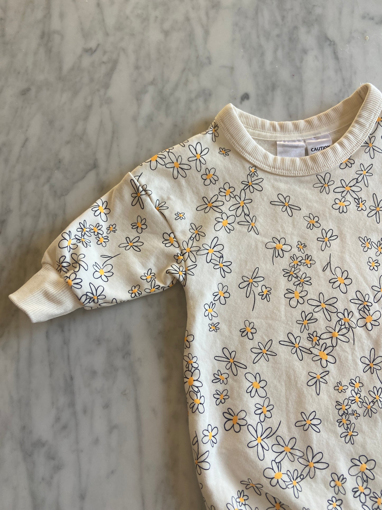 Bonds Oversize Long Sleeve Fleece Romper (0-3M)