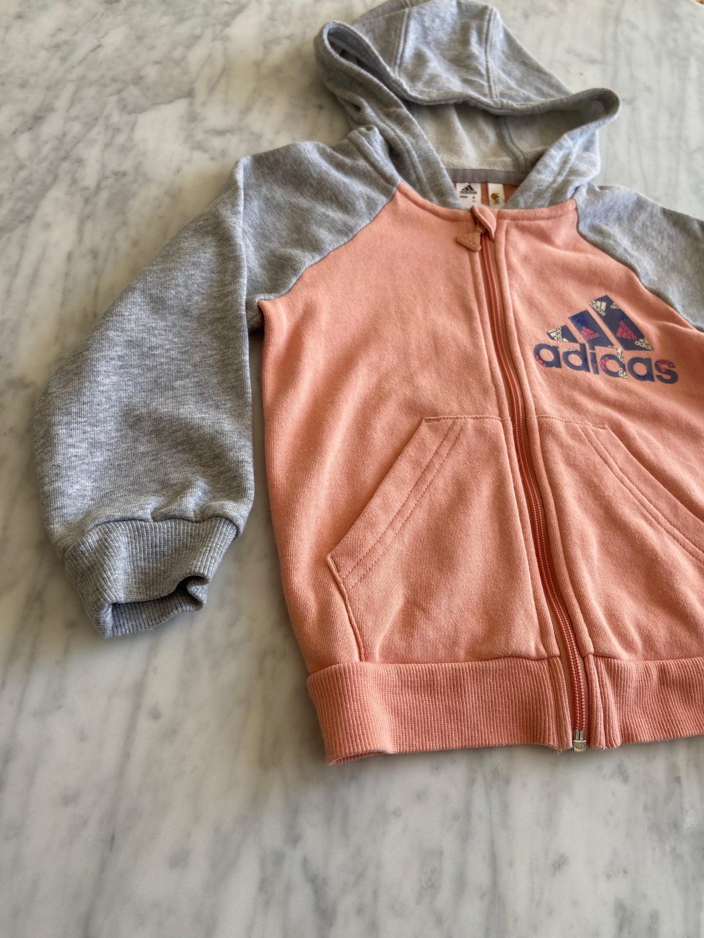 Adidas Zip Hooded Sweat (2Y)