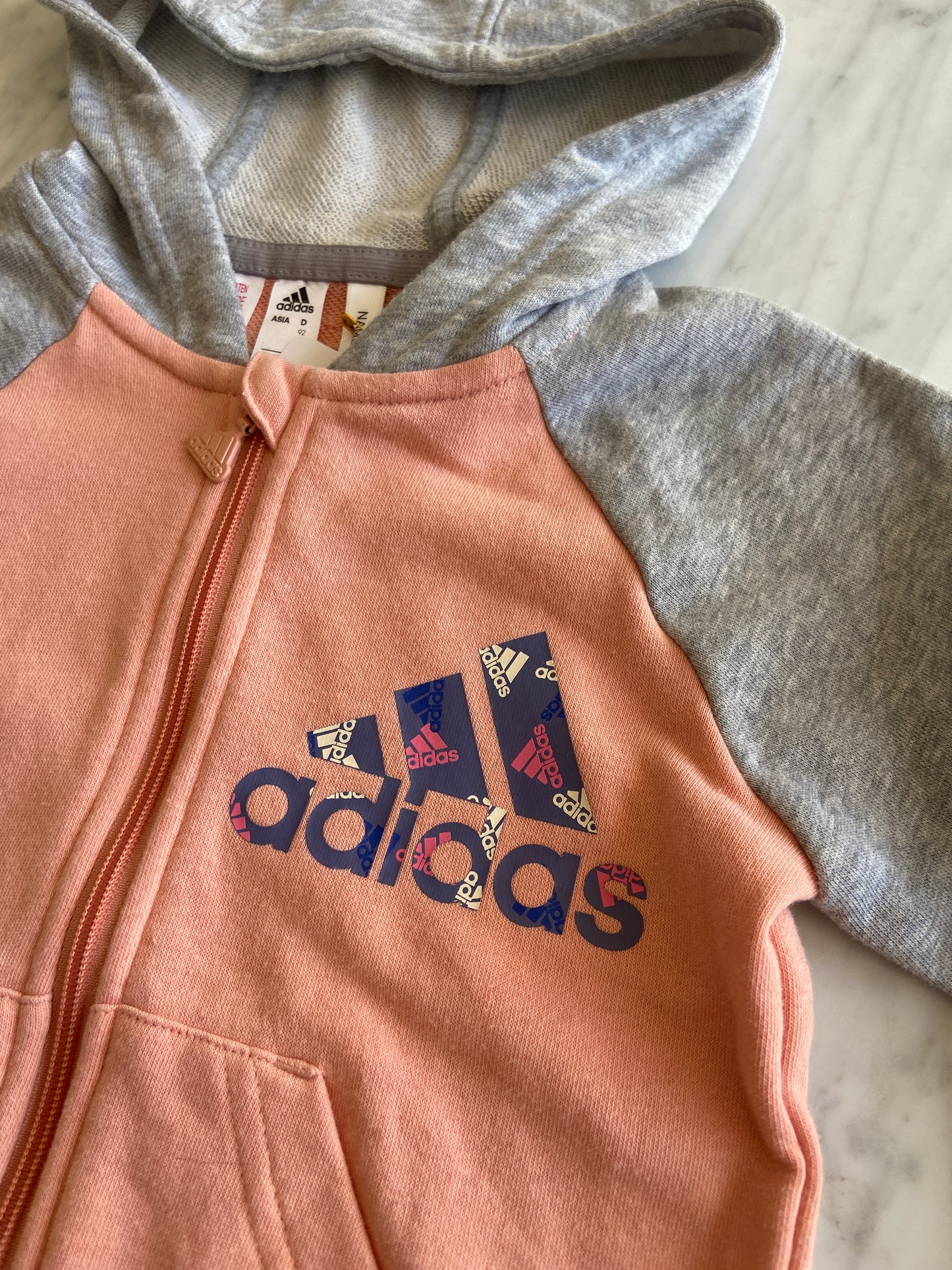Adidas Zip Hooded Sweat (2Y)