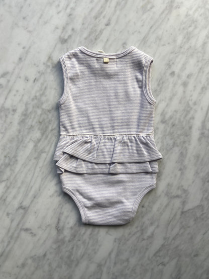 Wilson & Frenchy Rib Ruffle Bodysuit (3-6M)