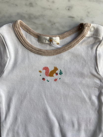 Purebaby Long Sleeve Bodysuit (0-3M)